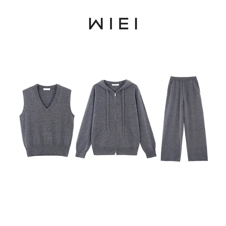 《WI EI》万年经典款*极细荃羊毛松链外套马甲针织套W25209060