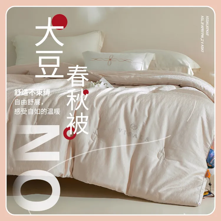 VISALA/唯世源A类宇航柔棉大豆被康纶宇航大豆被子母秋冬被加厚