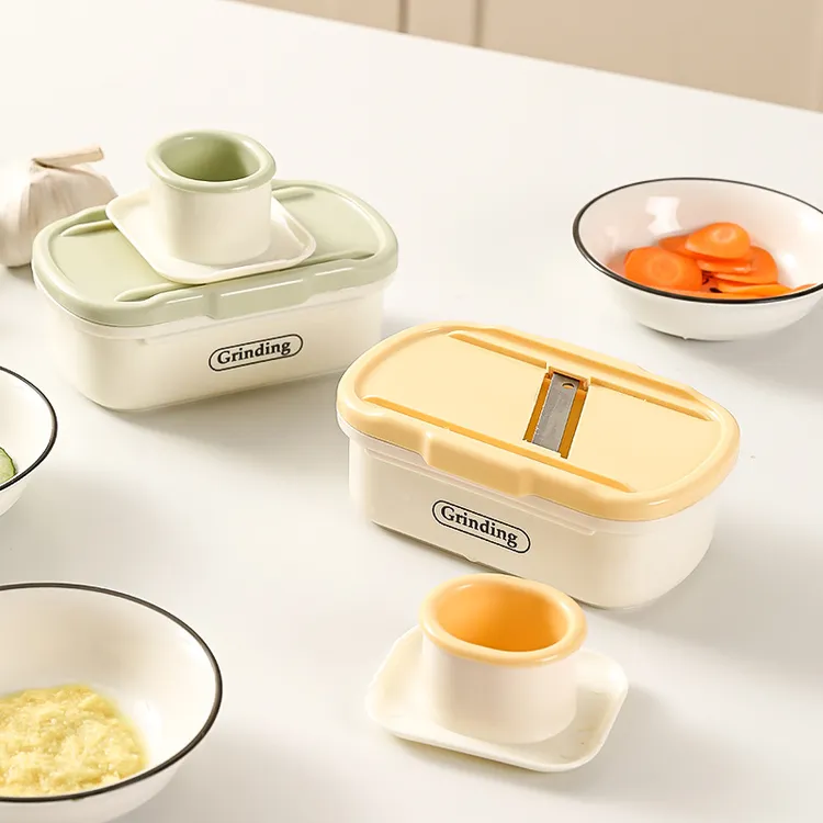 deHub多功能葱姜研磨器手动擦果泥辅食黄瓜片胡萝泥不伤手切菜器