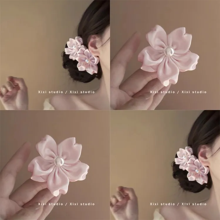 超仙元气满满~粉色樱花发夹ins小饰品甜蜜发卡夹子头饰网红爆款女