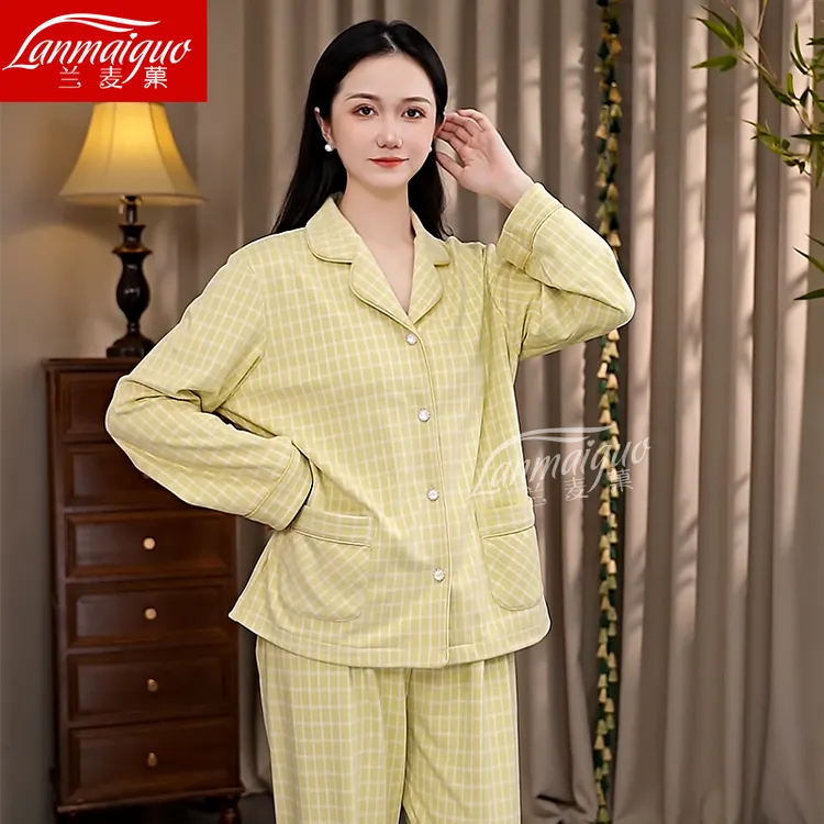 兰麦菓【双面德绒】加绒保暖睡衣女士2025秋冬季新款宽松家居服套装