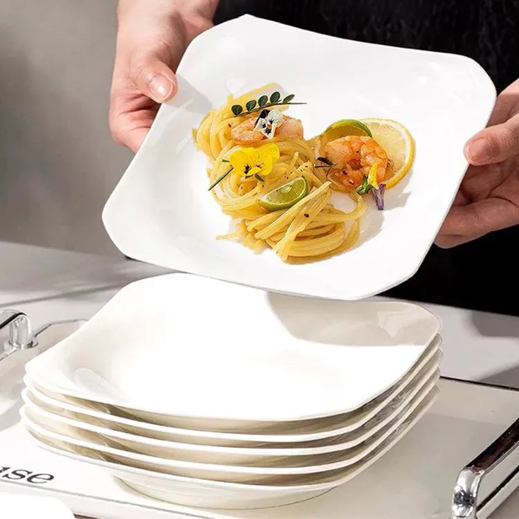 盘子菜盘家用2025新款陶瓷创意方盘简约高颜值耐高温餐盘菜盘碟子