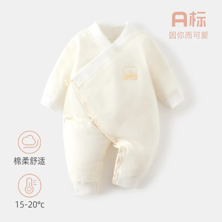 木植薄棉连体衣保暖舒适柔软和尚服秋冬款纯棉苹果宝贝