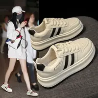 奶酪 2025秋季厚底休闲板鞋女百搭鞋子单鞋韩版春季小白鞋093