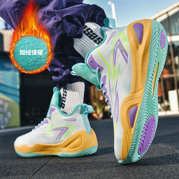 2025篮球鞋男竞速防滑耐磨减震实战水泥地中学生青少年球鞋鸳鸯