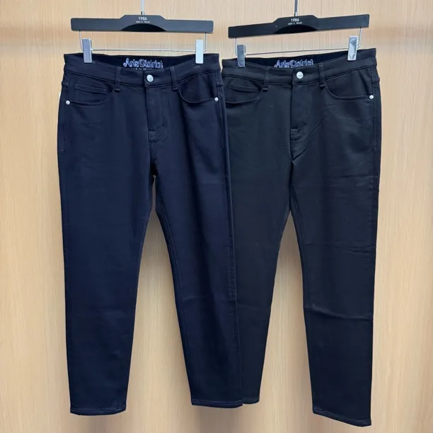 【裤子先生】防褪色男士小直筒针织纯色牛仔裤