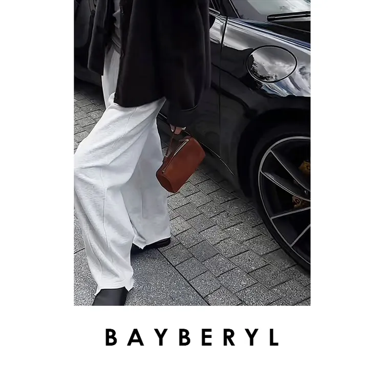 CC09-BAYBERYL老贝随边卫裤*不规则松紧腰百搭秋休闲裤XXK5H0511 