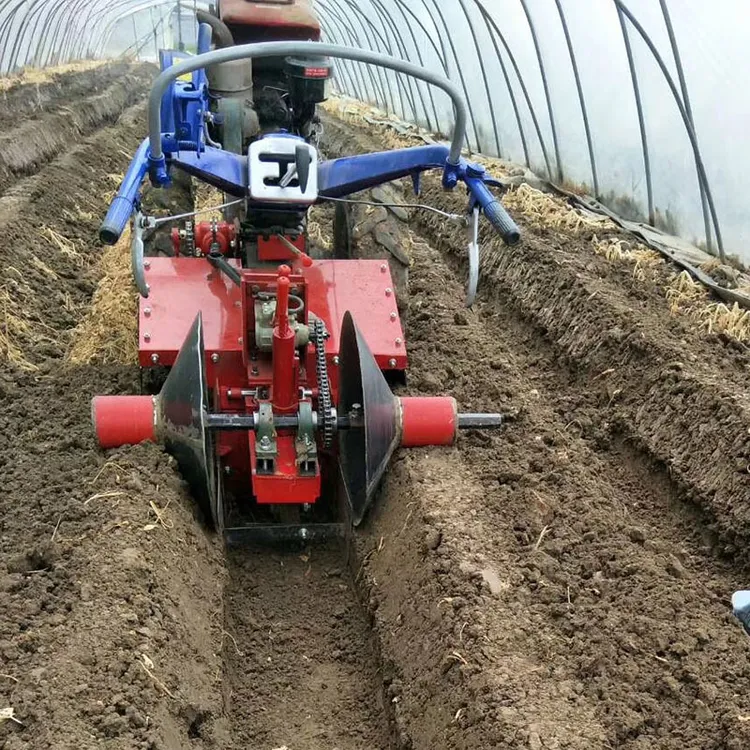 农用手扶车配套草莓开沟起垄机 多功能生姜草莓开沟起垄一体机