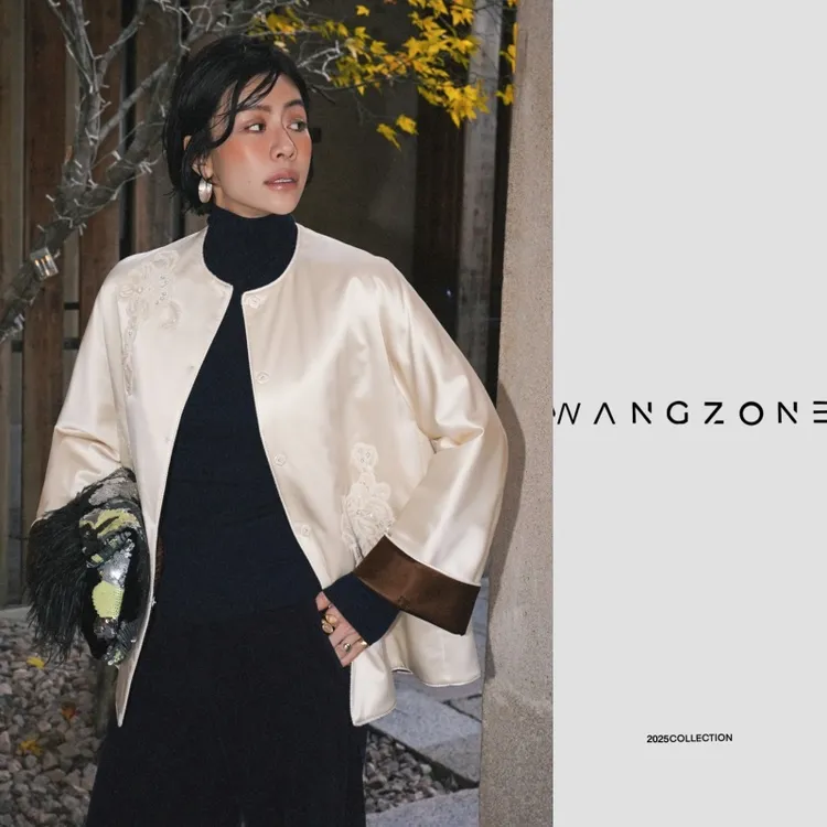 WANG ZONE |【琉光皎月】桑蚕丝重工钉珠刺绣轻奢新中式外套