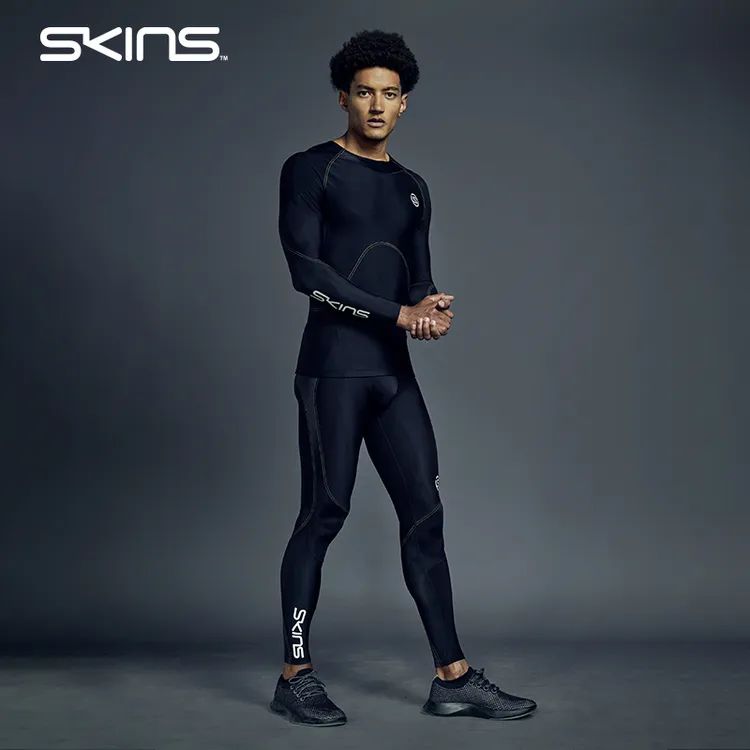 SKINS S3'400 Top L/S男长袖上衣 中度压缩衣 跑步训练运动健身服