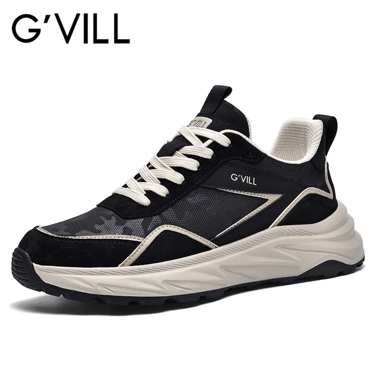 G-vill/贵之步春季男士休闲鞋户外时尚百搭厚底软底轻便运动男鞋
