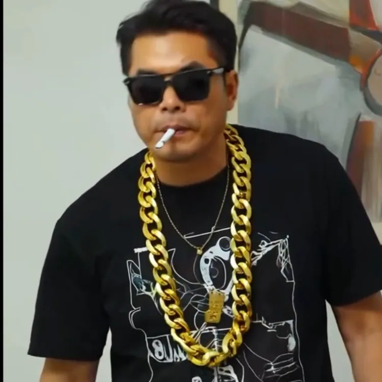 合金项链 超粗塑料大金链子男项链网红搞笑配饰直播年会演出道具