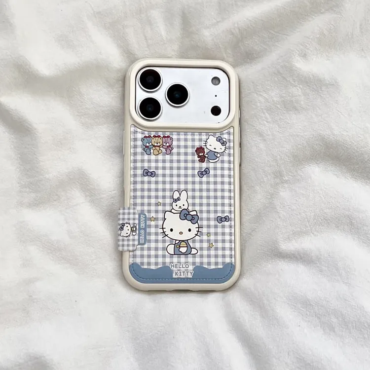 BANCA蓝格Kitty标签适用苹果17/16promax皮纹气囊手机壳15/14/13