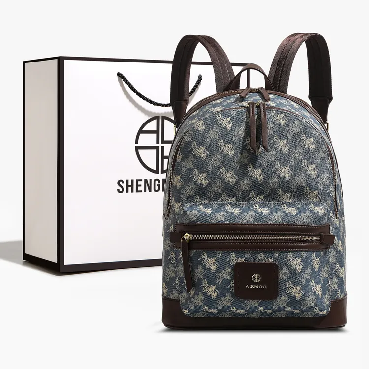 SHENGMILUO/圣米洛小众双肩包包女高级感时尚百搭通勤大容量背包