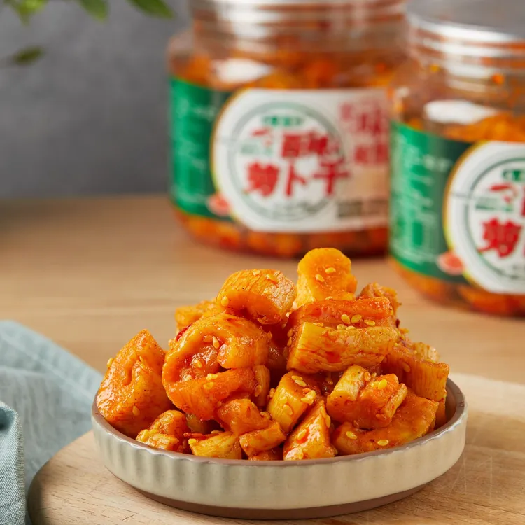 【拉萨发货】香辣爽脆萝卜干下饭菜香辣红油解腻爽口到手2瓶