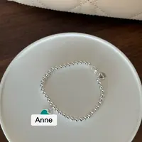 铜合金手链 夏日限定蓝色爱心串珠简约手链【S269】