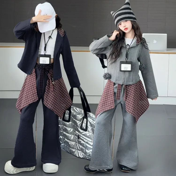女童套装春秋2025新款儿童洋气时髦女大童秋季穿搭休闲运动两件套