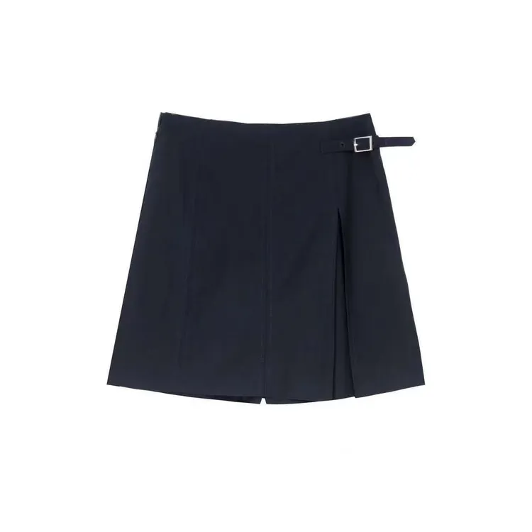 韩系高级感气质半身裙女2025夏季流行新款裤裙开叉百搭显瘦短裙子