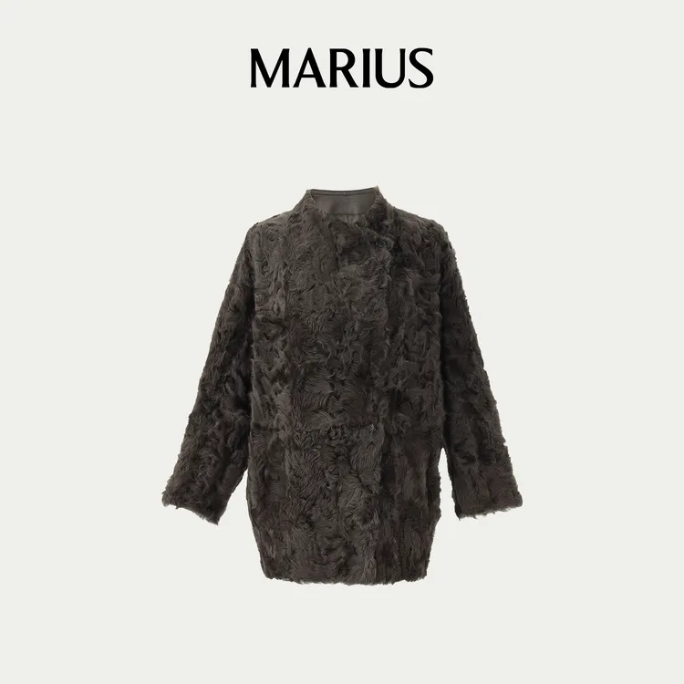 MARIUS’小湖羊‘两面穿气质高级感外套