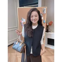 WenWen小个子2025韩版西装马甲秋季叠穿必备单品上衣4312