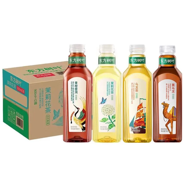 东方树叶茉莉花茶/青柑普洱/乌龙茶900ml茶饮料