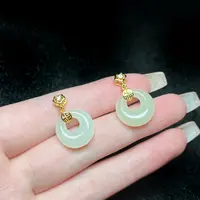 【董先生专享】D81678-S925银镶嵌和田玉吊坠—多样性发一件15.5×4mm