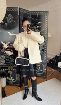【内购】韩国买手店 绵羊毛圈圈呢外套   240260