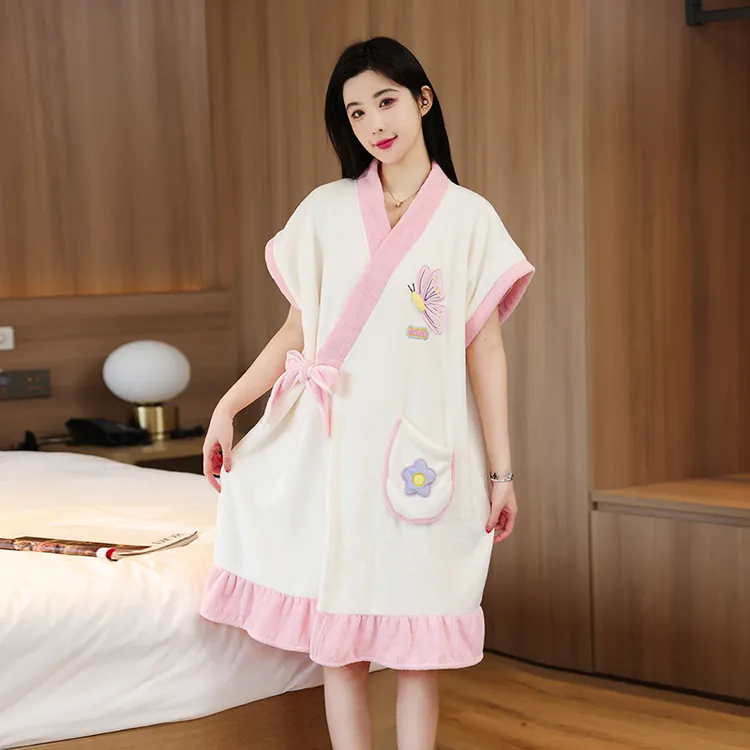 浴巾可穿可裹全身浴袍大人非纯棉全棉吸水女洗澡浴裙2025新款裹巾