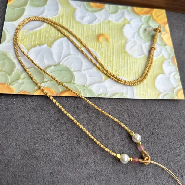 精致款挂坠绳细款吊坠绳可调节双耳锦鲤锁编绳