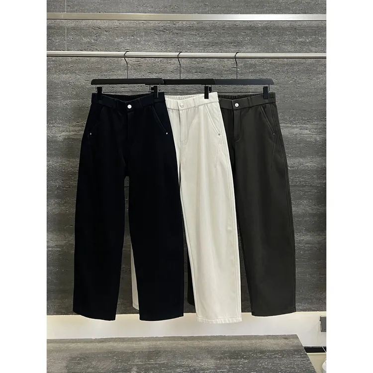 【冠什么希男装】冬款「高棉感 加绒加厚」 重磅斜纹时尚直筒休闲裤