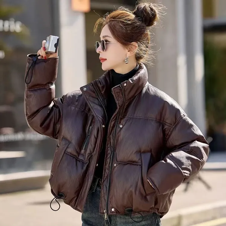 超洋气欧货羽绒服女冬季短款小个子2024新款蛋白皮今年流行高端