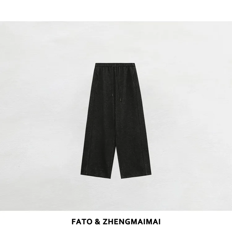 郑买买 熔岩裤 秋冬新款时尚百搭保暖阔腿显瘦休闲裤 HH51104K2