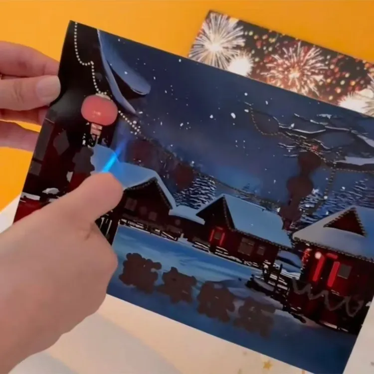 新年贺卡卡片送女朋友温变新年礼物惊喜情侣礼物创意