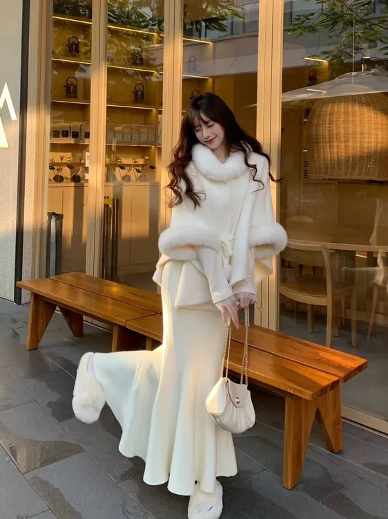 1090休闲风女厚款蝙蝠袖保暖毛呢外套时尚女装外套名媛