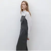 闪闪兒 元 A**telier Nain 秋冬修身显瘦吊带直筒女连长裙11092