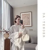 DA·Tender【沉雾旧廊圆领大毛衣】韩版宽松小众设计灯笼袖