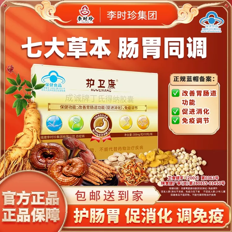 成诚牌丁氏得纳胶囊辅助改善胃胀难受辅助肠胃促消化胶囊官方正品