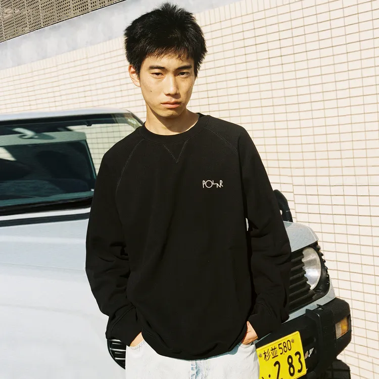 Polar Skate Co Default Crewneck 刺绣Logo滑板长袖情侣卫衣男女