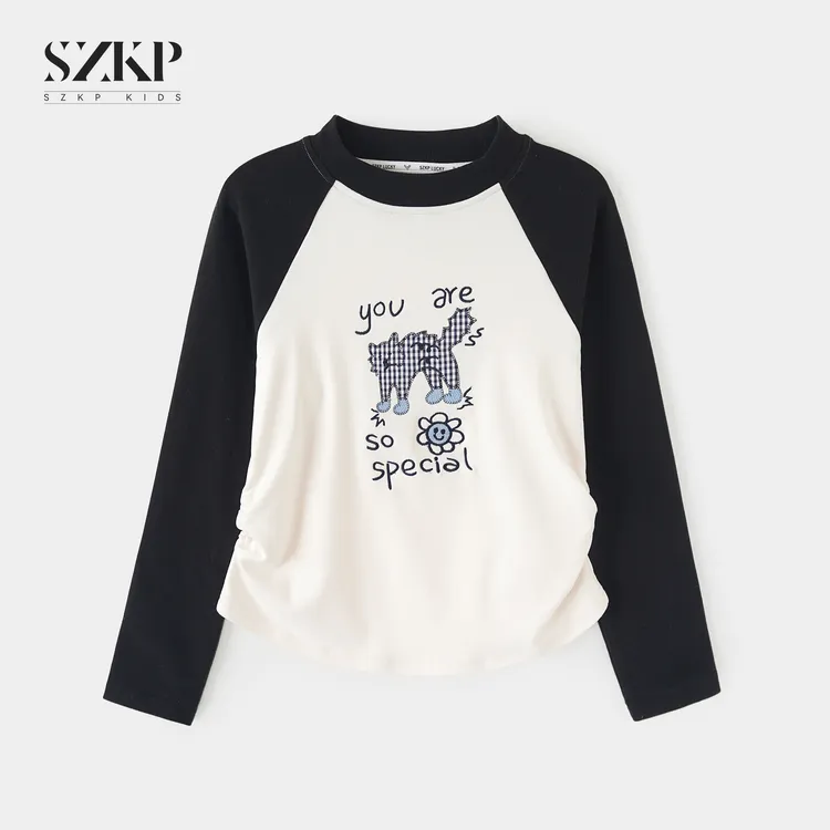 SZKP冬季新款女童装保暖长袖T恤中大童休闲儿童打底衫YNYD556625