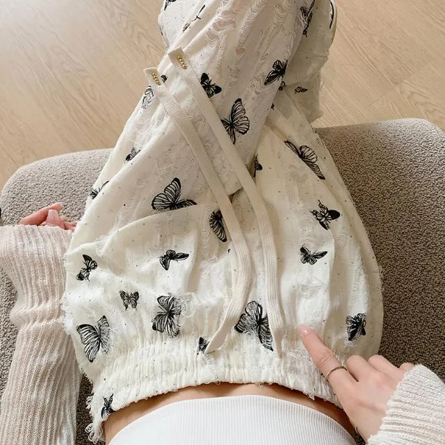 大码胖mm200斤高腰休闲裤女春夏秋季新款设计感垂感直筒阔腿裤子
