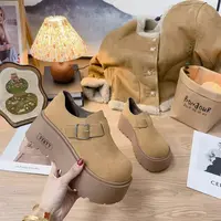 【粉丝福利】l605新款圆头厚底舒适百搭边扣舒适百搭勃肯鞋仓