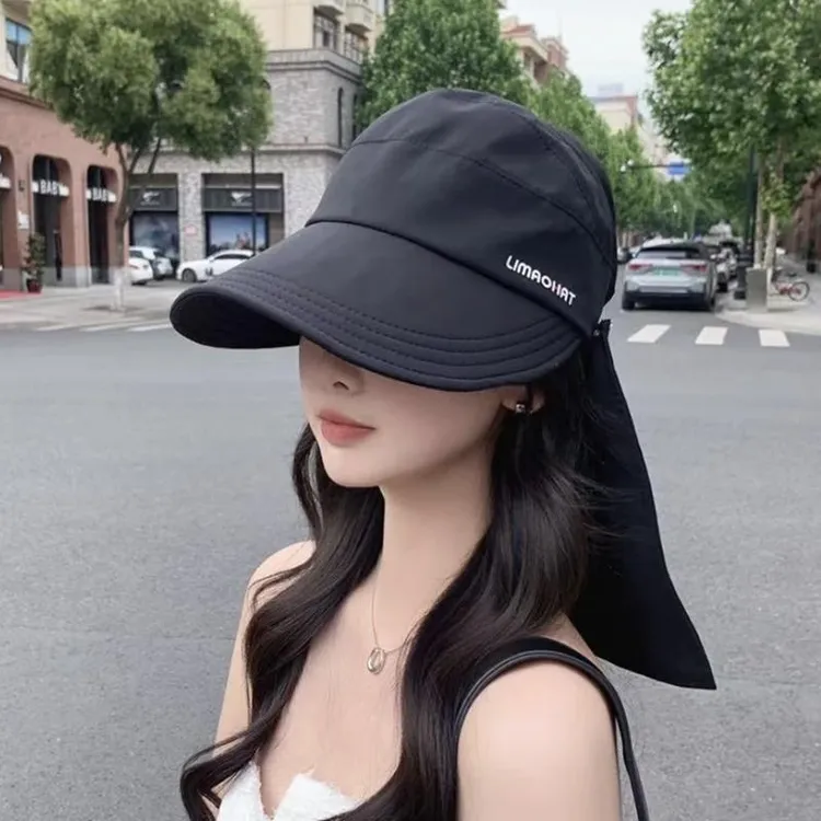 帽子女夏季速干空顶防晒帽透气户外鸭舌帽韩版百搭可扎马尾遮阳帽
