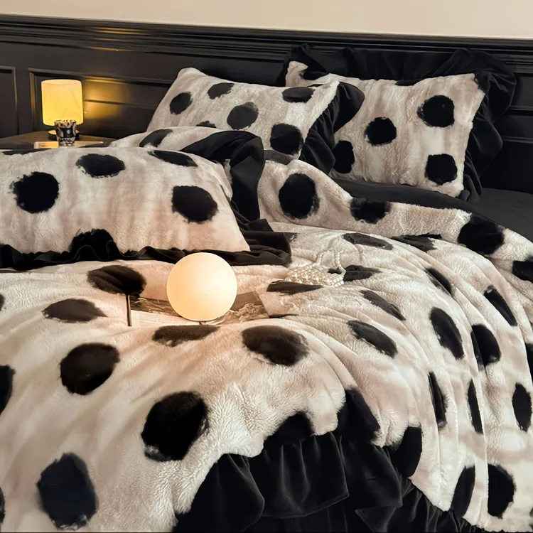 轻奢高级感仿兔兔绒牛奶绒四件套双面绒加厚冬季保暖主卧床单被套