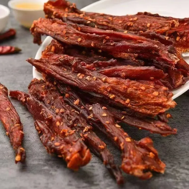 麻辣鸡胸肉风干鸡肉干条高蛋白低脂休闲健身耐嚼即食解馋零食袋装