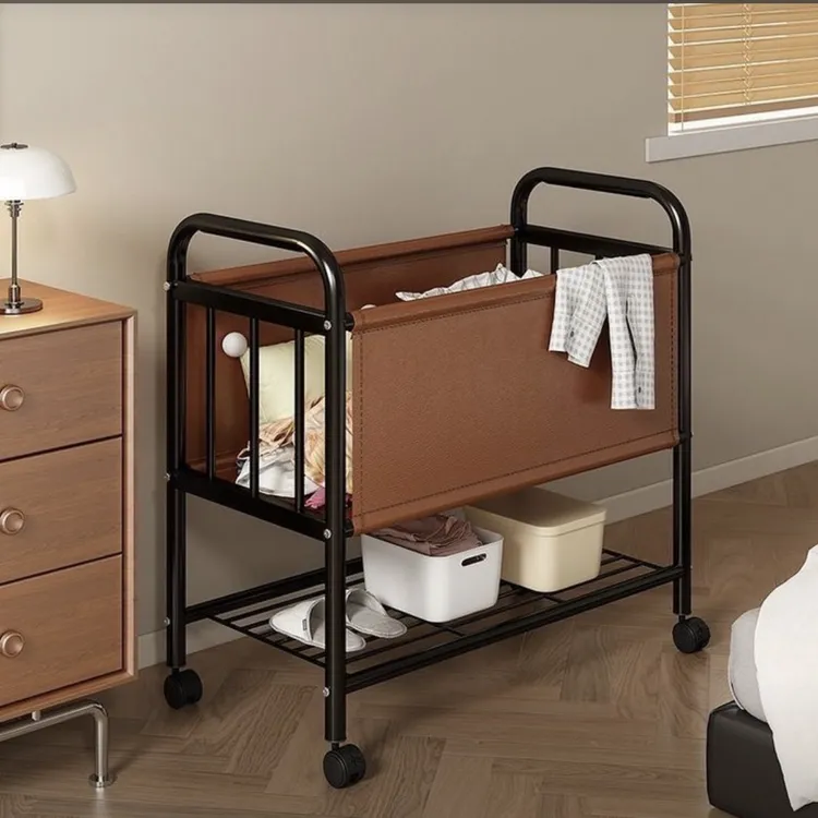 脏衣篮家用可移动小推车脏衣篓卧室衣服收纳神器卫生间洗衣篮
