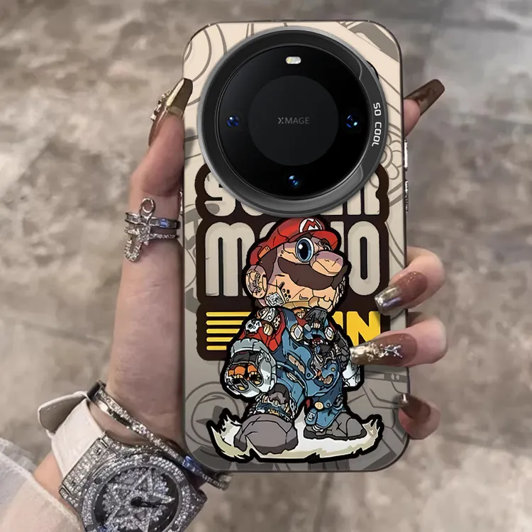 机械马里奥适用华为mate70Pro手机壳mate60卡通Pura70/80防摔保护