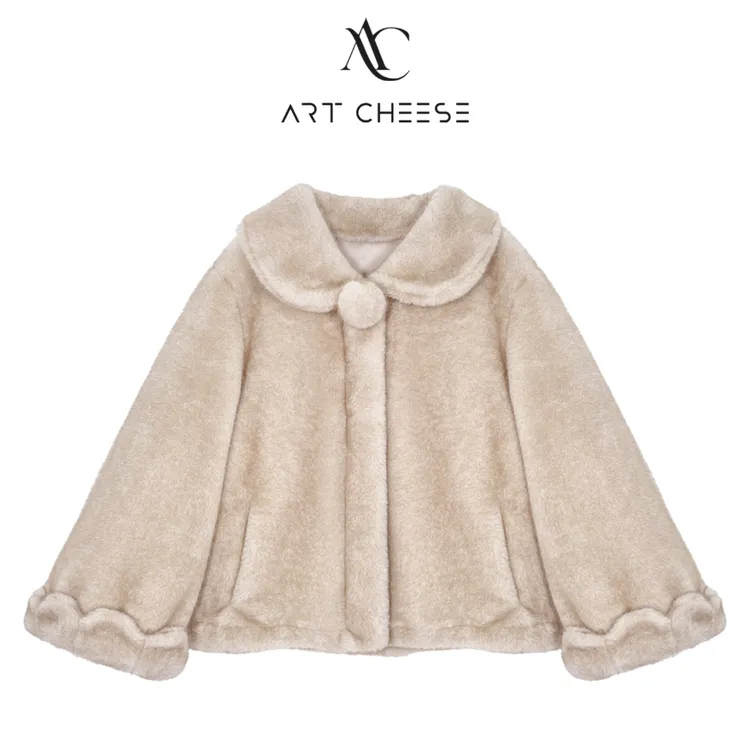 【芝士Cheese】富人街区 时尚百搭宽松休闲环保毛毛外套