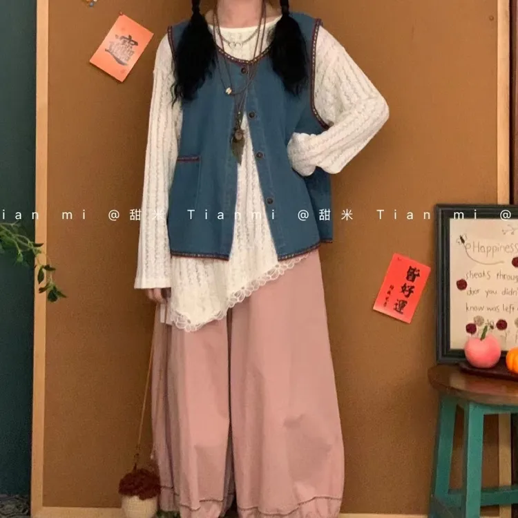 丽丽家秋季新款日系棉麻衬衣