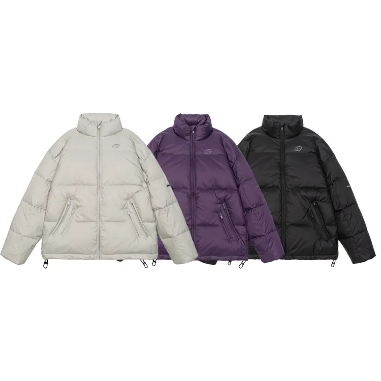 男士简约百搭潮流轻奢秋冬纯色时尚大码立领休闲羽绒服保暖冬季LP