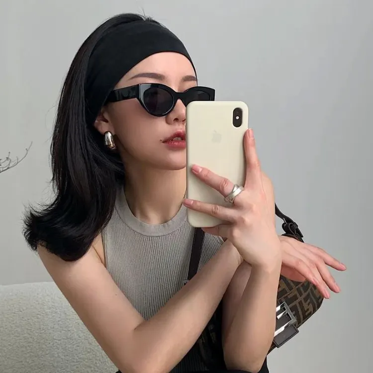 欧美莫兰迪色宽发带 高级感发箍运动宽边吸汗头带 女2025新款头套